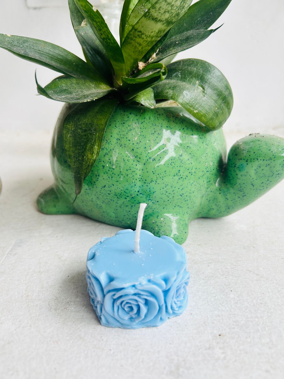 Rose Bloom Decorative Candle | Pack of 2