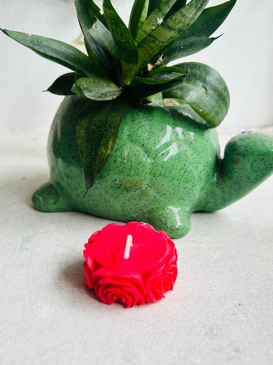 Rose Bloom Decorative Candle | Pack of 2