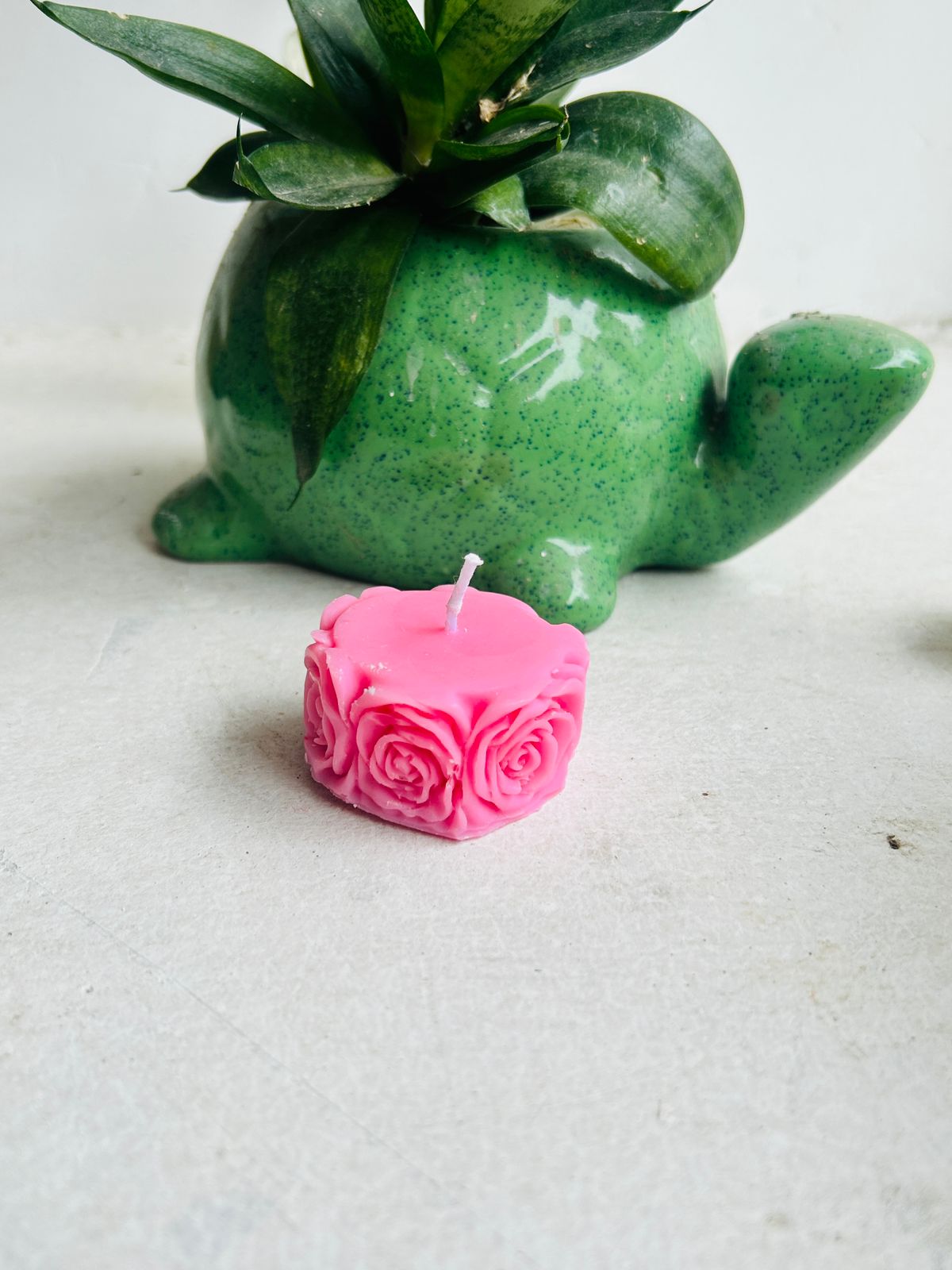Rose Bloom Decorative Candle | Pack of 2
