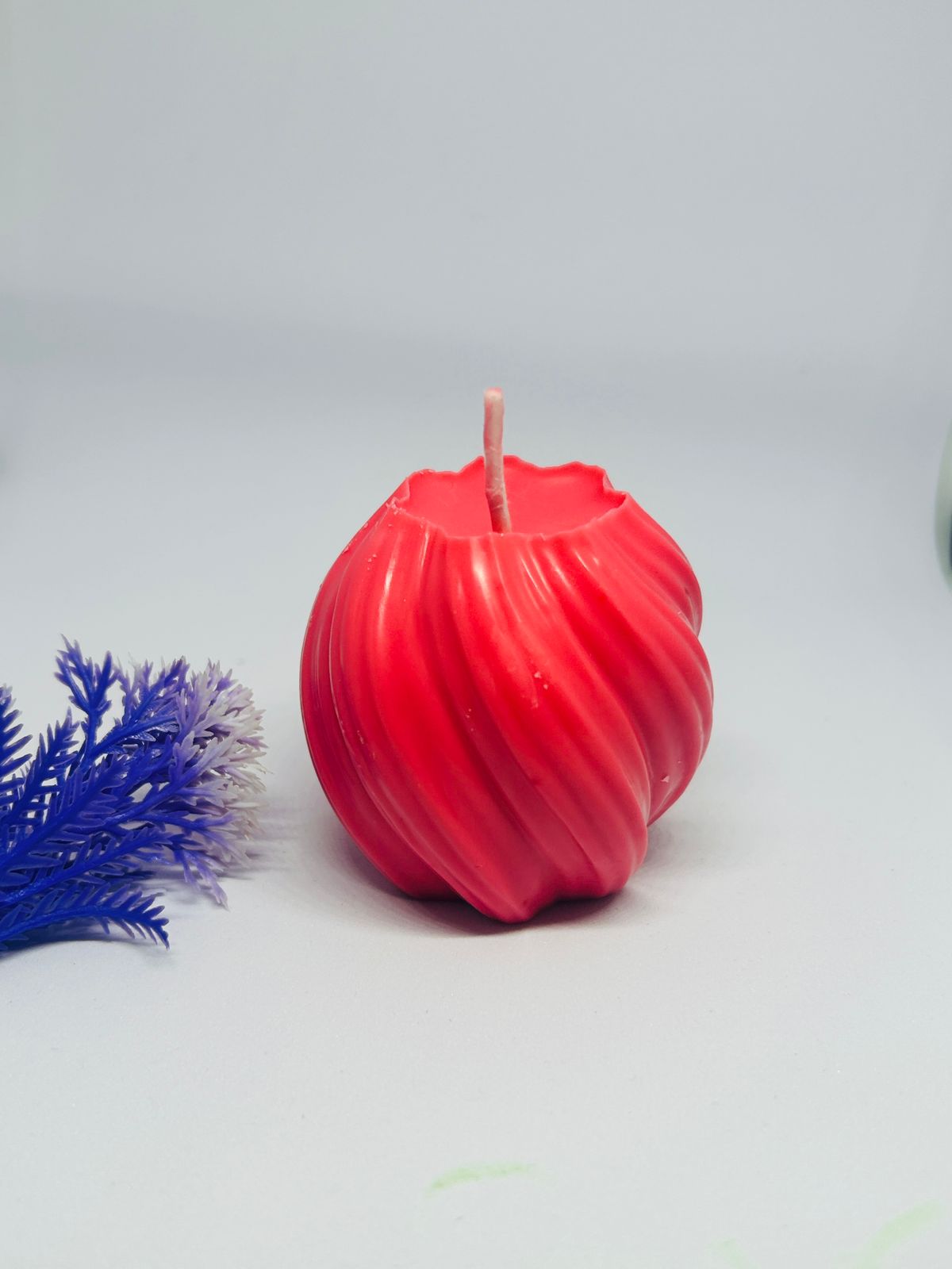 Pack of 2 Handmade Soy Wax Spiral Candles – Eco-Friendly Home Décor & Gift